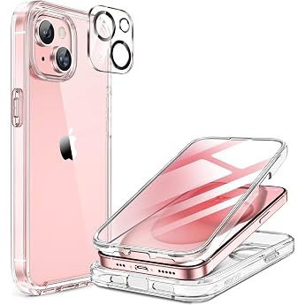 miracase 360  Case for iPhone 15 Without Magsafe Crystal Clear