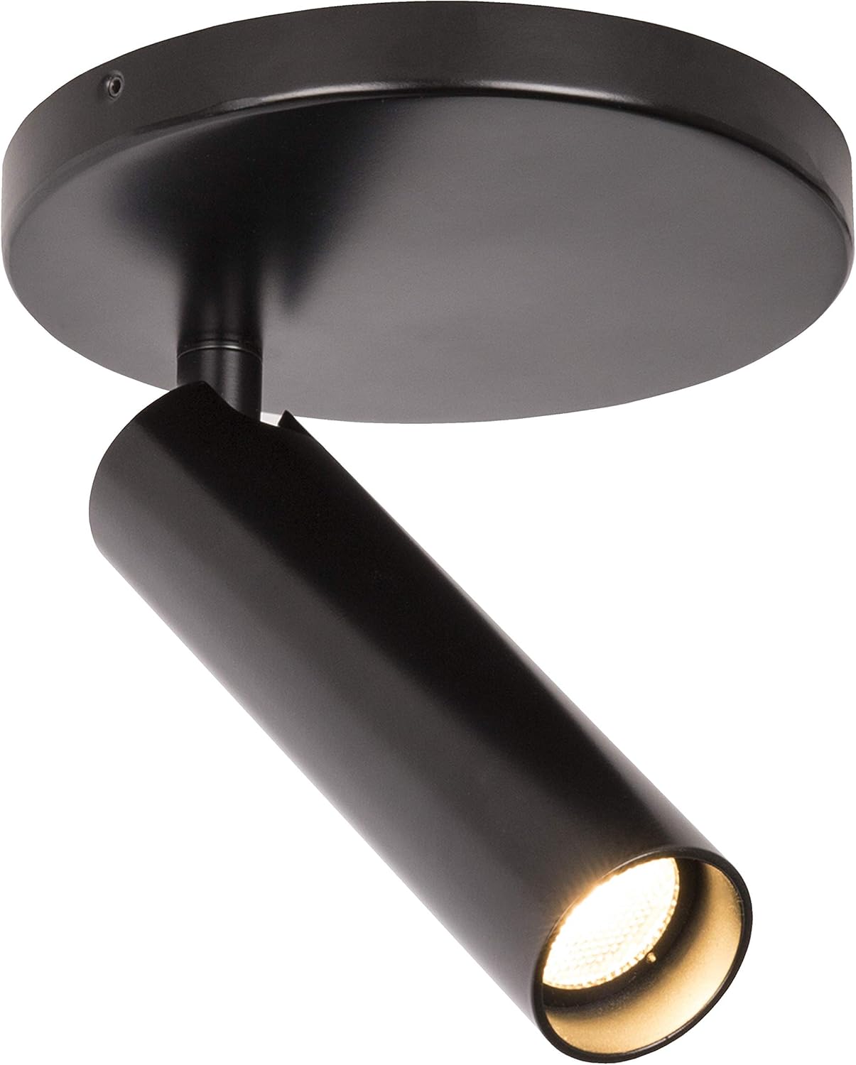 Karpo Matte Black Spotlight with Adjustable Head, Integrated LED Bulb, Flush Mount Wall Sconce 3000K, 580 Lumen