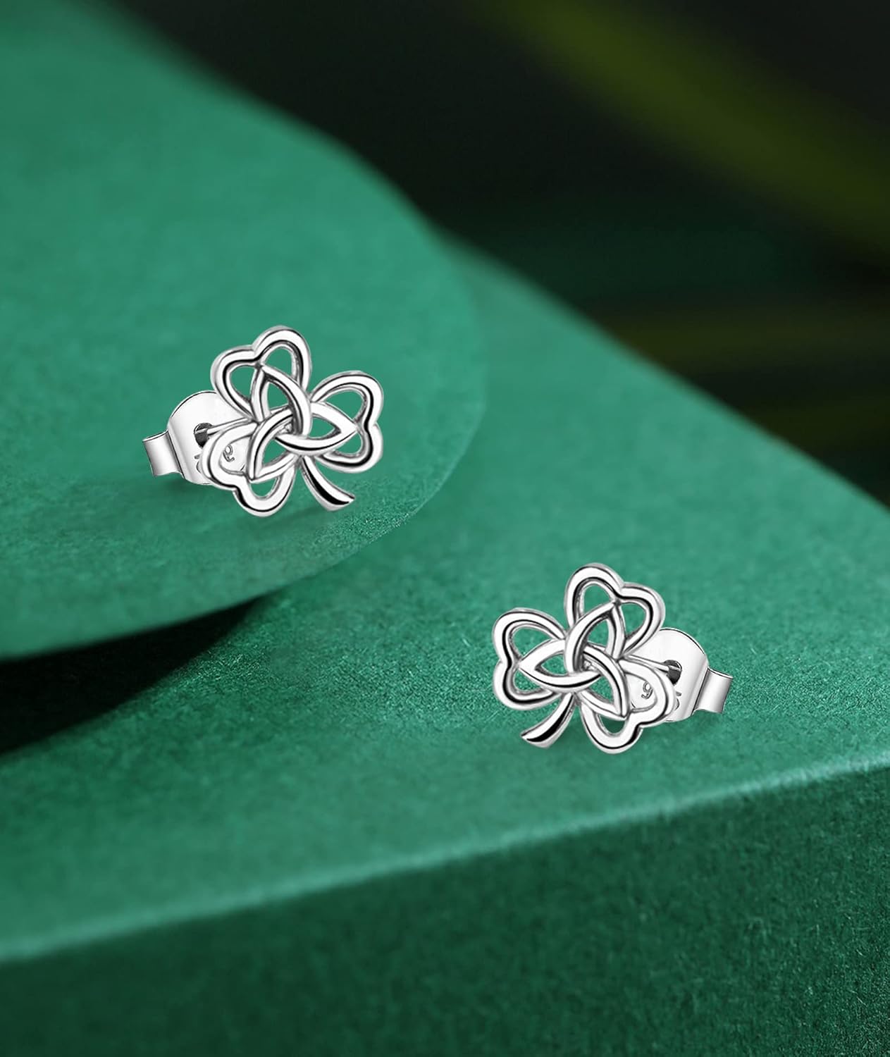 INFUSEU 925 Sterling Silver Celtic Knot Stud Earrings for Women Girls, Small Irish Jewelry 6-10 mm - Image 3