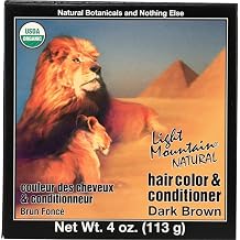 Hair Color & Conditioner Dark Brown 4 Oz 100% Pure Botanical Hair Color - Light Mountain Natural