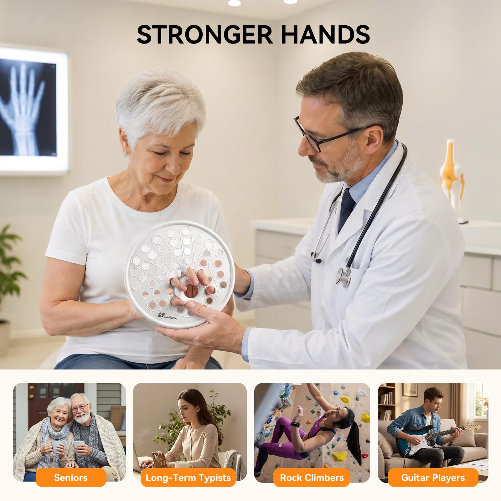 9.8" Finger Exerciser Hand Exercise Web Physical Therapy Seniors Latex Free — Amazon image 3
