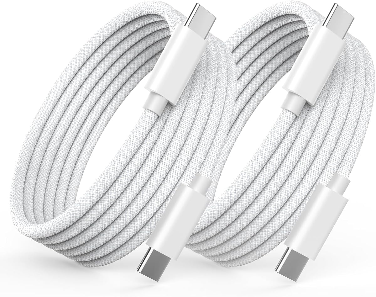 40W iPhone 17 16 15 Charger Cable,2 Pack USB C to USB C Charging Cable | USBC to USB C Charging Cable Cord for iPhone 17/17 Pro/17 Pro Max/Air/16/16 Pro/16 Pro Max/15/15 Pro Max,iPad Pro/Air 6FT