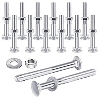 Vista 16 de Zonon 12 Juegos de Pernos de Carro Negros de 3/8 x 6 Pulgadas, Kit de Pernos de Carro Galvanizados, Incluye Arandelas Resistentes al Óxido y Tuercas