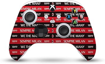 Head Case Designs Officially Licensed AC Milan Sempre Milan 1899 Art Matte Vinyl Sticker Gaming Skin Decal Cover Compatible with Xbox Series X/S Controller
