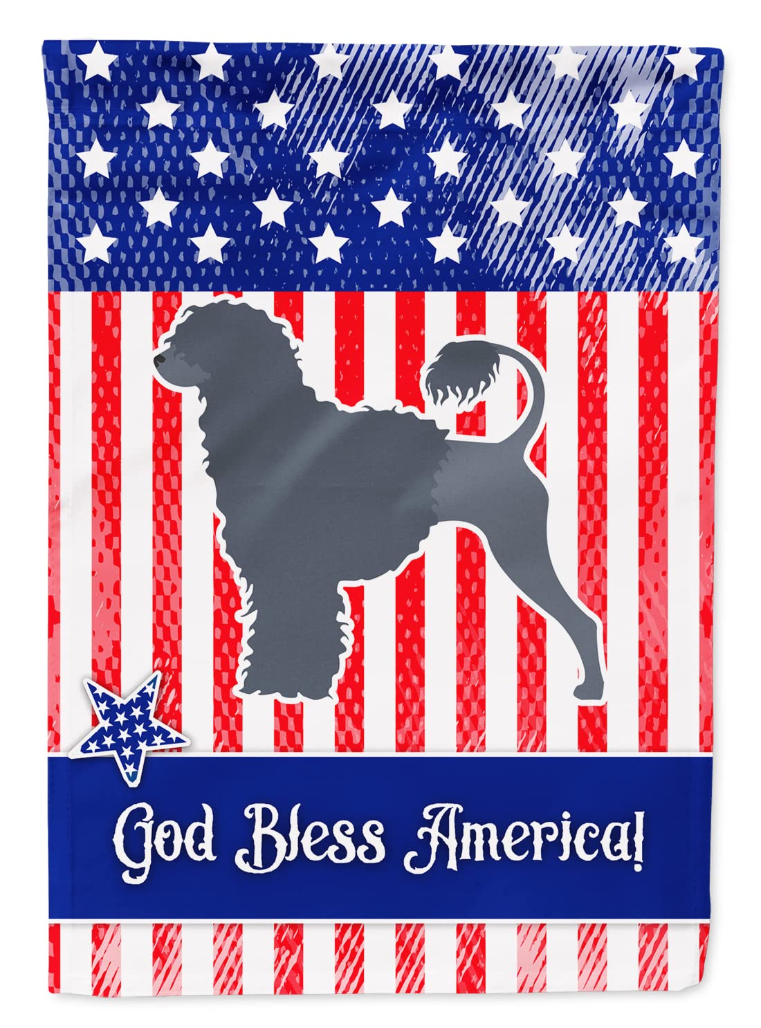 Drapeau de jardin Chien d'eau portugais patriotique USA multicolore Caroline's Treasures BB3368GF
