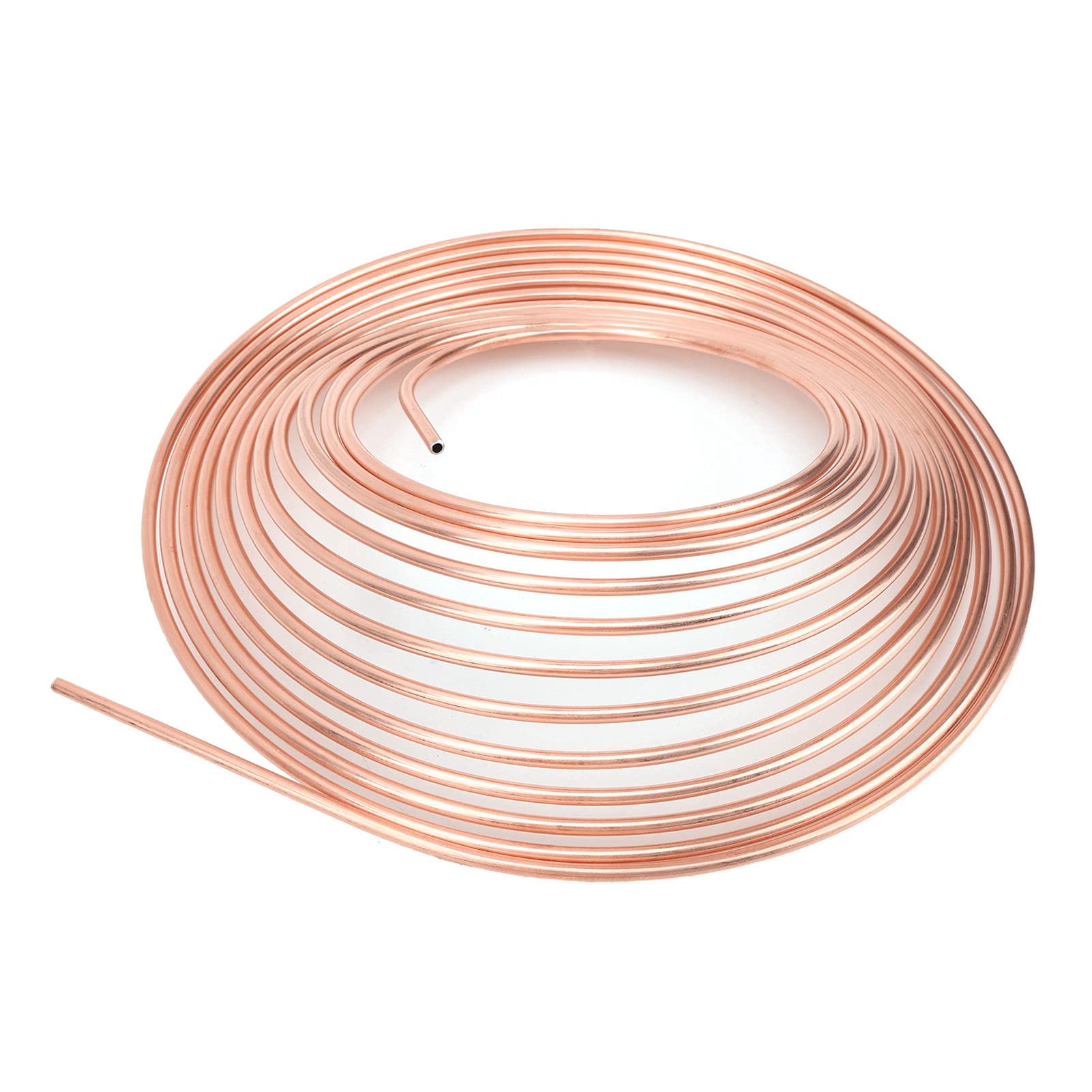 Kit Tubi Freno in Rame Flessibile 25 Piedi 3/16 di Pollice Kit Tubo Tubo Freno in Rame Nichelato con 16 Raccordi Svasati Invertiti Standard SAE per di Trasmissione del