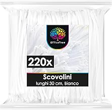OfficeTree 220 x White Pipe Brushes – 30 cm – Flexible and Non-deformable White Pipe Brush – Pipe Cleaner – Pipe Cleaners – Pipe Cleaners – Pipe Cleaners