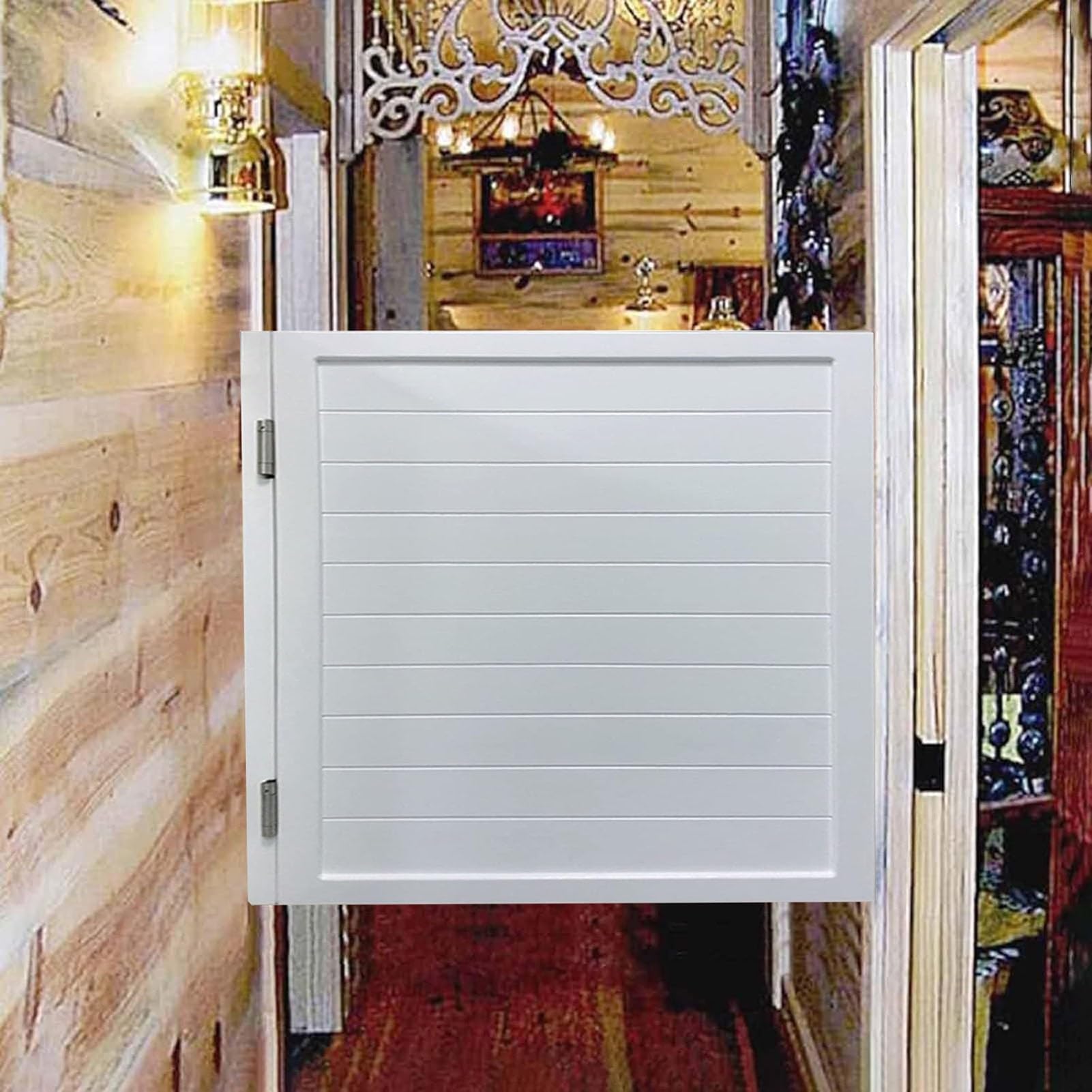 Portes battantes d'entrée en bois massif avec charnières de haute précision