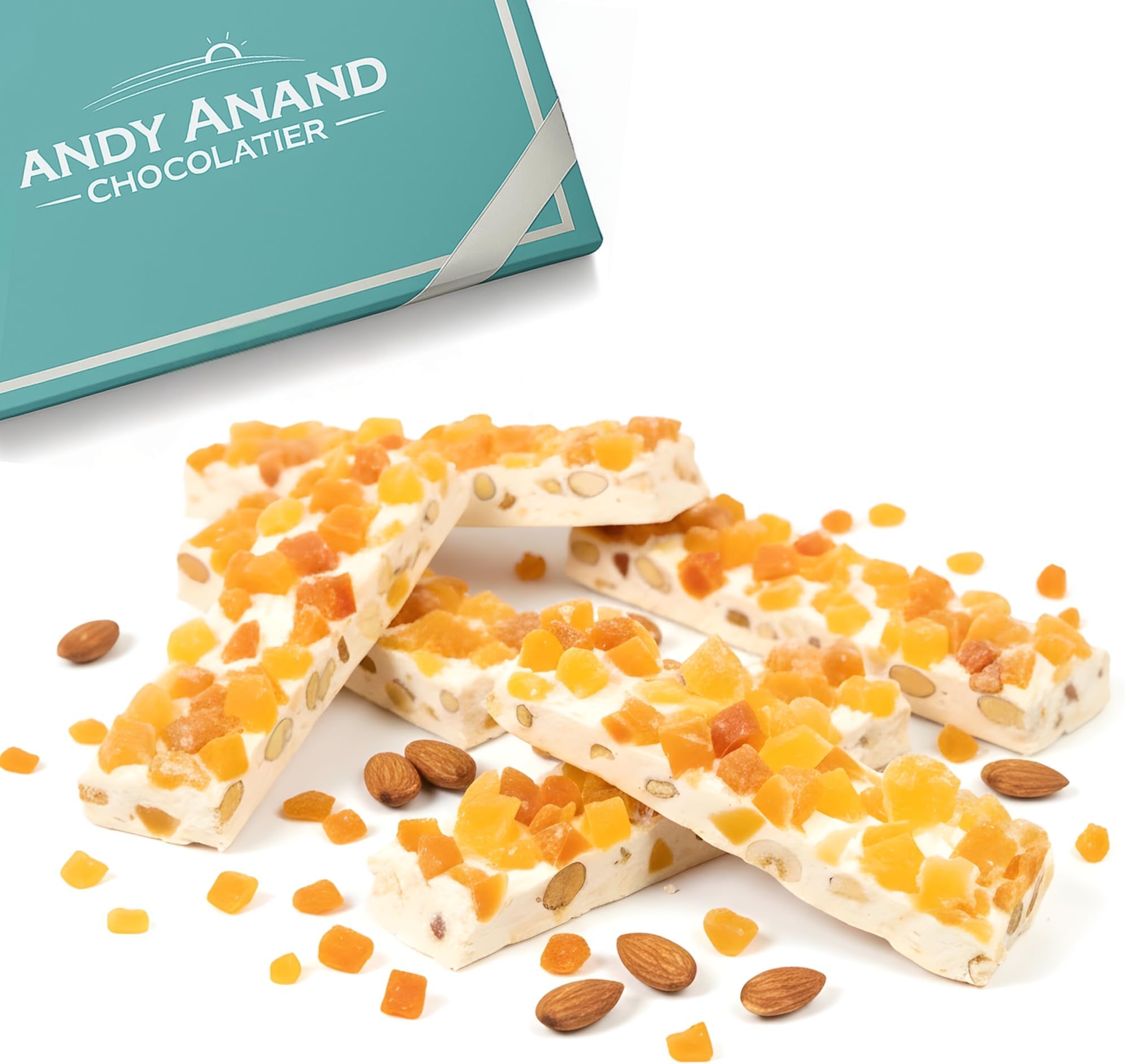 Soft Exotic Fruit Nougat Brittle – 7 oz Italian Nougat Candy from Sicily with Honey, 38% Almonds & Dried Fruits, Gluten Free Gourmet Treat