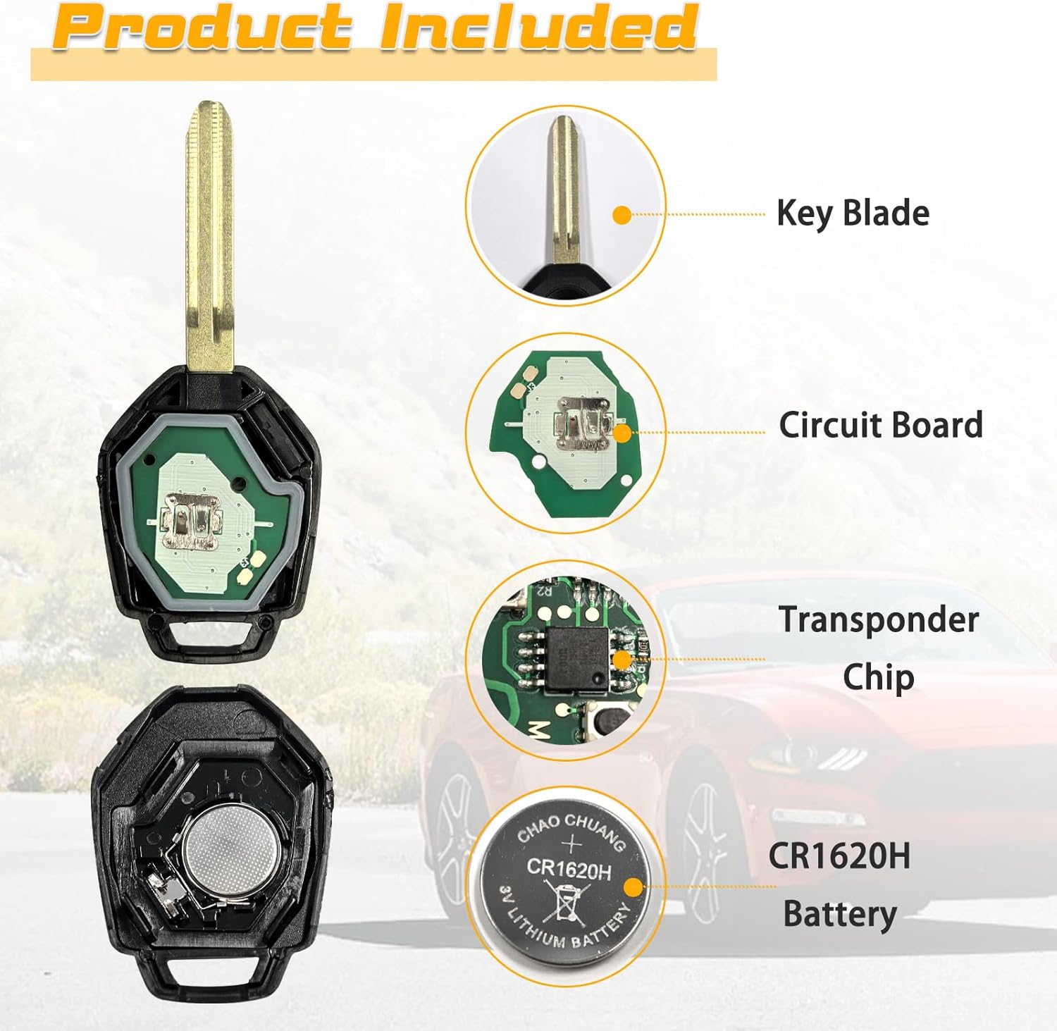 Key Fob Replacement Fits for Subaru Forester Impreza WRX STI Legacy Outback XV Crosstrek 2012 2013 2014 2015 2016 2017 2018 2019 Keyless Entry Remote Control CWTWB1U811 - Image 6