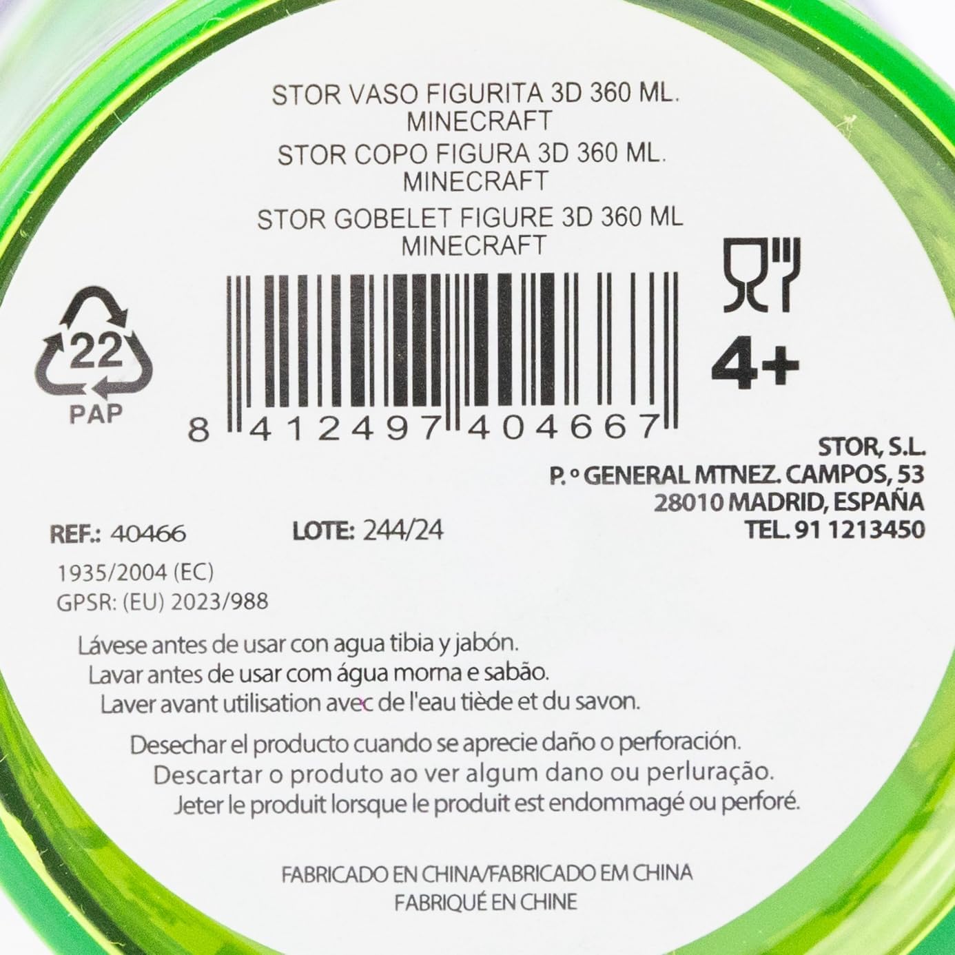 Stor Minecraft 3D Figure Tumbler 360 ml