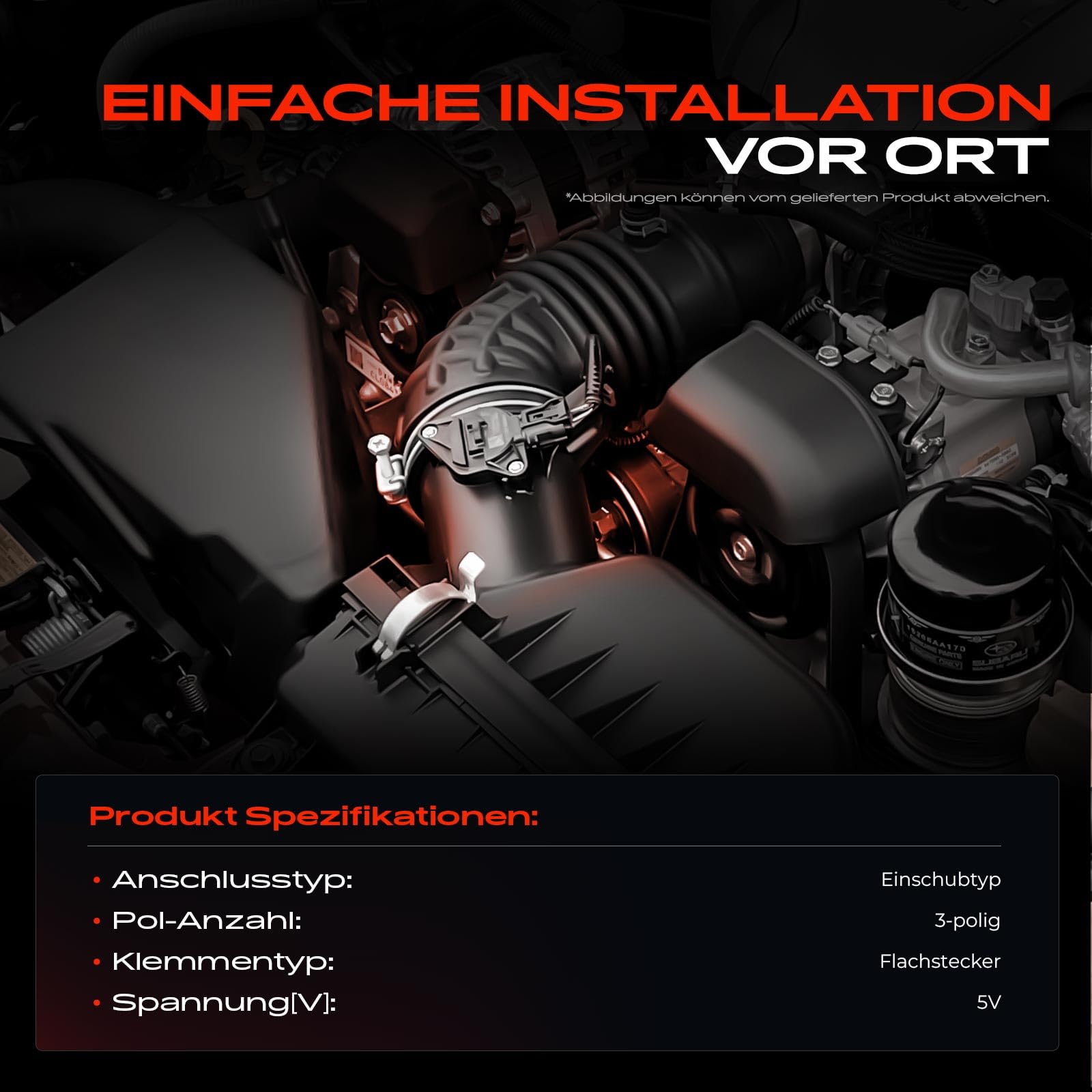 Frankberg Differenzdrucksensor Abgasdruck 3-Polig Kompatibel mit P.a.s.s.a.t Polo O.c.t.a.v.i.a II Golf V Golf Plus T.i.g.u.a.n T.o.u.r.a.n A4 A4 Avant Replace# 03C907386D