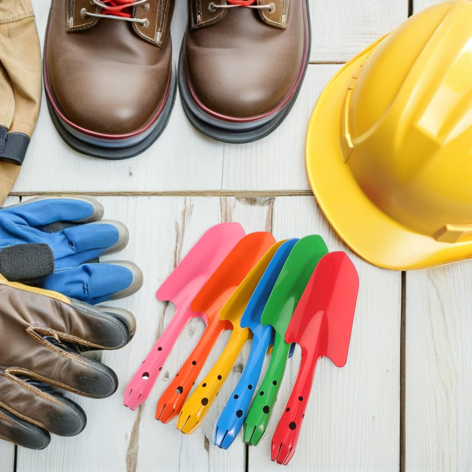 18 Szt. Częściowy Mini Metalowych Łopat Ogrodowych i Trwałe Narzędzia Ręczne Do Sadzenia i Przesadzania Roślin Kompaktowe Szpadelki Do Ogrodu Wewnętrznego i Zewnętrznego