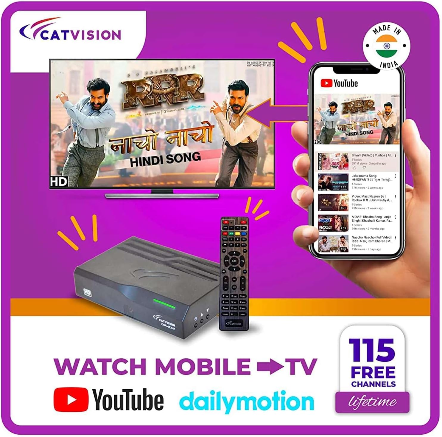 Catvision Advanced Set Top Box with Mobile Cast to Television | HDMI Connectivity