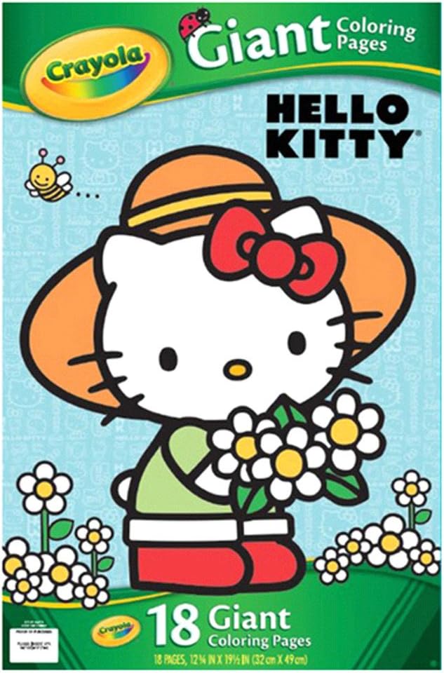 Download Amazon Com Crayola Hello Kitty Giant Coloring Pages Toys Games