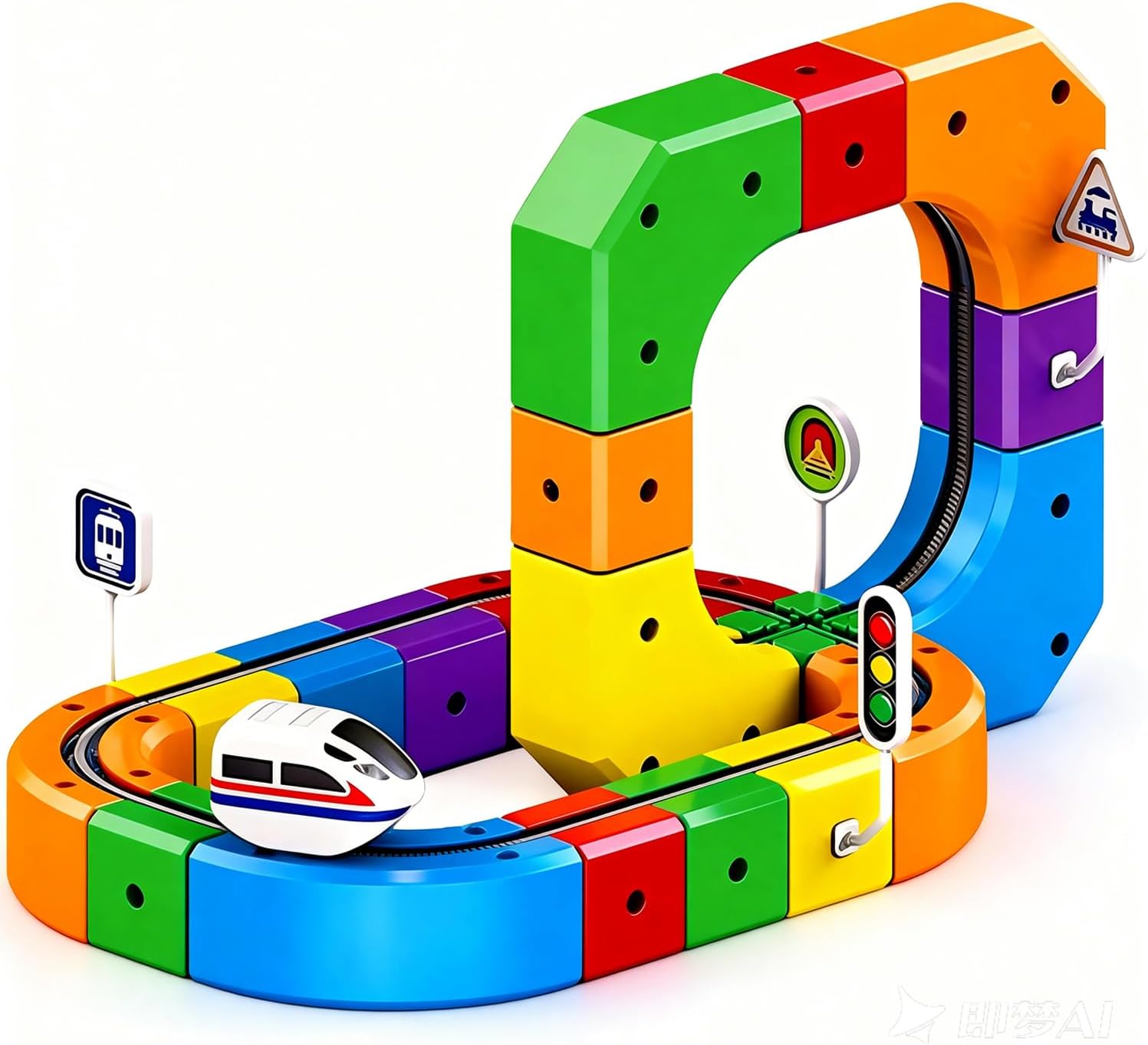 Kid Racing Train Electric Train Set with 3D Magic Flexible Race Tracks for Kids, Gravity ...