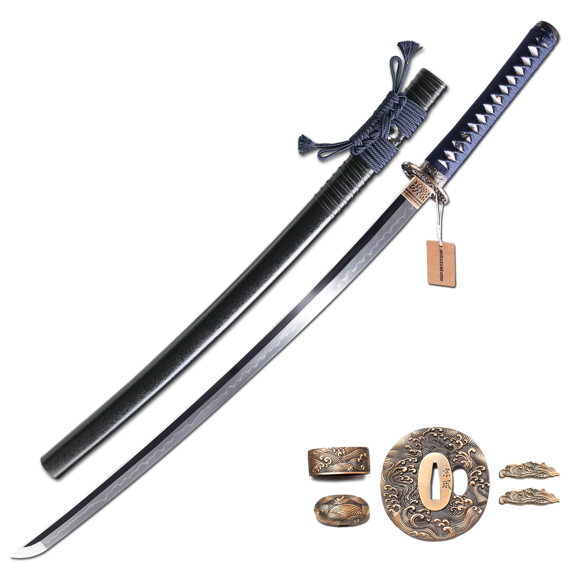 Katana Sword 41" T10 Steel Clay Tempered Razor Sharp Blade Full Tang Handmade