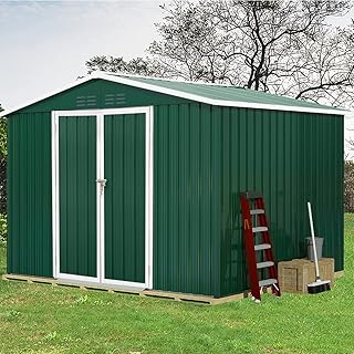 Evedy 6x8 FT Outdoor Storage Shed,Sheds & Outdoor Storage with Lockable Door,Metal Garden Sheds,Steel Utility Tool Shed Storage House Outdoor Shed Garden Shed Tool Shed for Garden Backyard Patio
