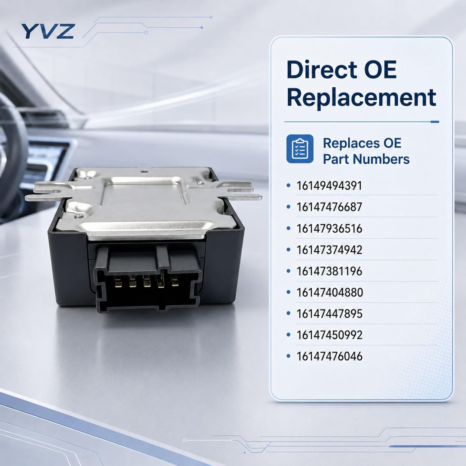 YVZ Fuel Pump Control Module Compatible with BMW 1 2 3 4 X1 X2 Series F20 F30 F32 & Mini Cooper 2012-2021, Replacement OE 16149494391 16147476687 16147936516.