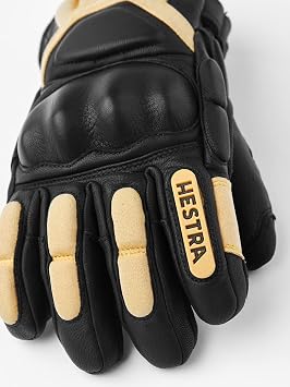 Hestra Impact Racing Junior Leather Glove (Youth 4-13yrs) | Insulated Protective Kids Gloves for Skiing, Racing, Snowboarding & Winter Sports
