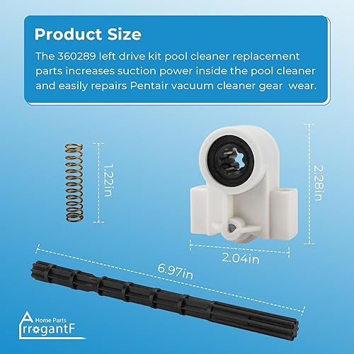 Miniatura 2 de Piezas de repuesto para limpiador de piscinas Pentair 360289 - Kit de accionamiento izquierdo, repuesto para Pentair Kreepy Krauly Rebel Warrior