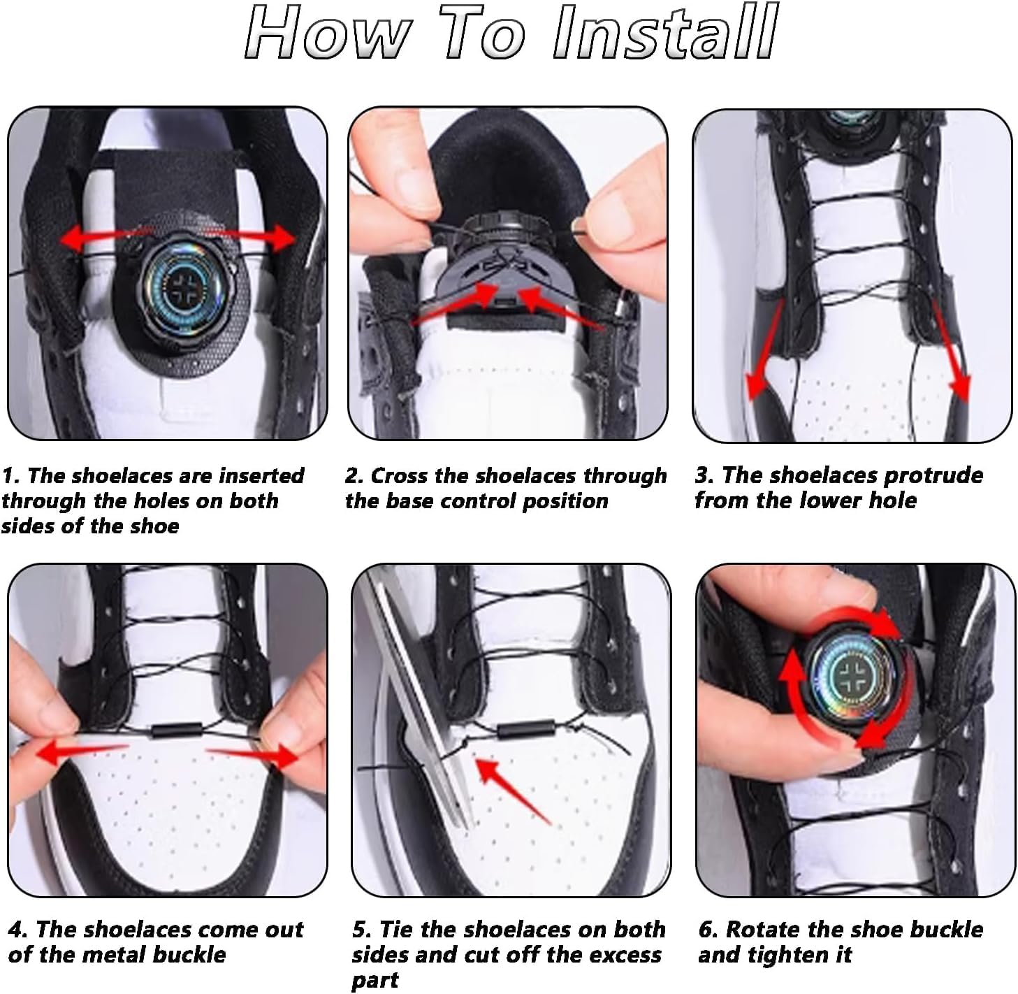 No Tie Rotating Shoe Laces,Rotating Automatic Adjust Shoelaces,One Size Fits All for Kids Adults,No Assembly Required