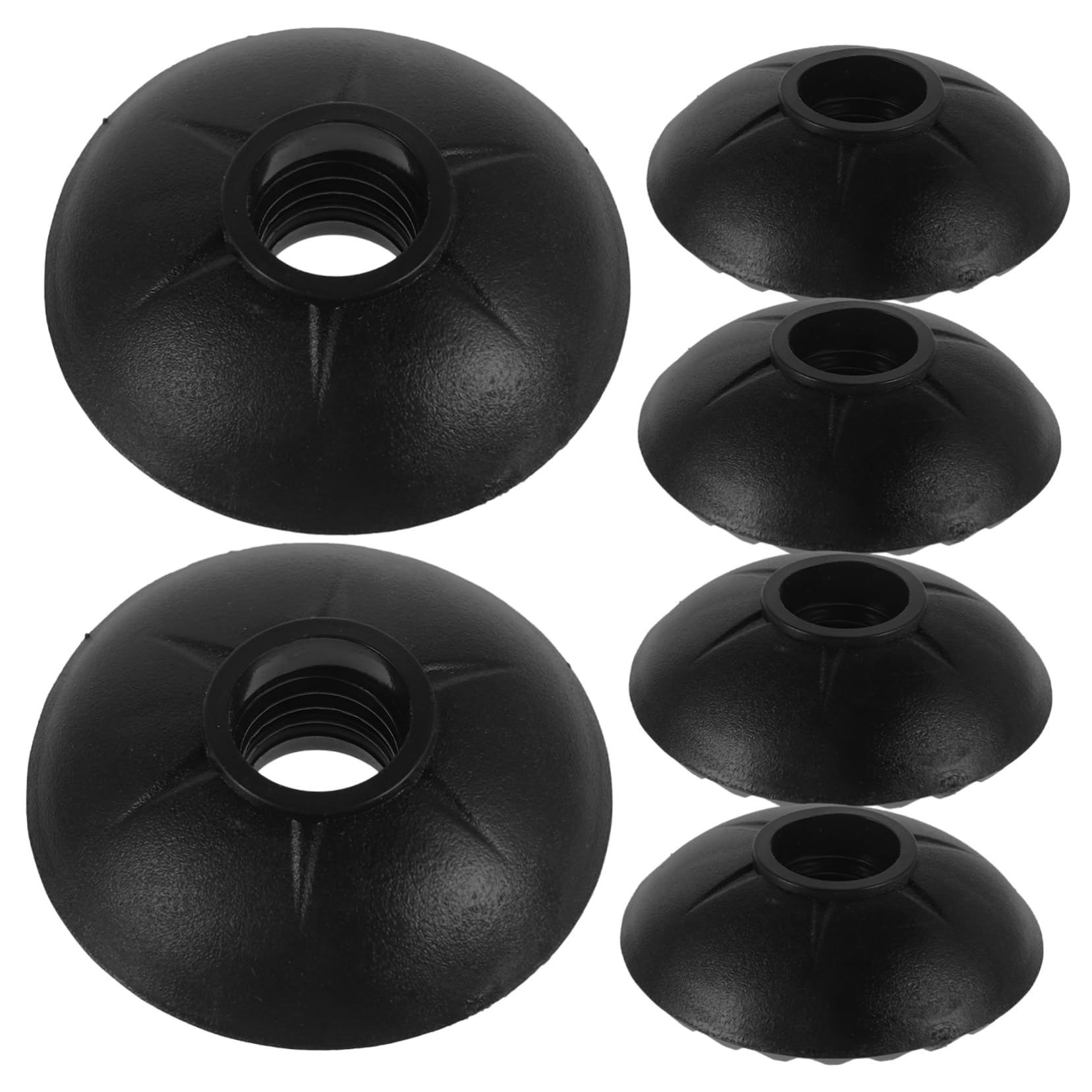 6pcs Alpenstock Accessories Crutch Tips Crutches Pads Tips for Cane Walking Cane Accessories Cane Tips Walking Pole Tips Pads for Crutches Non-Slip Crutch Feet Tip Aluminum Black HONMEET
