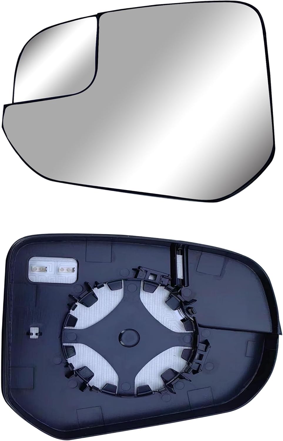Replacement Driver Left Side Mirror Glass Heated with Blind Spot Glass and Back Plate for Ford Transit Connect from 2014 to 2023