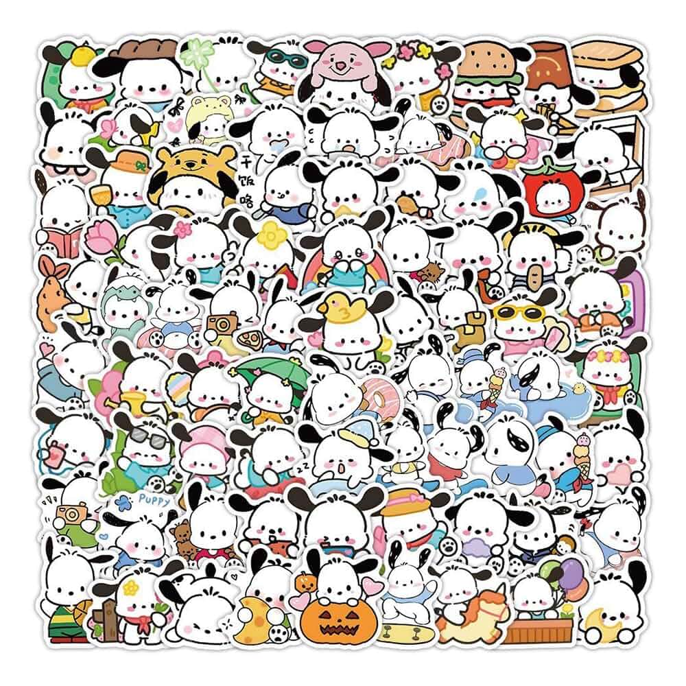100Pcs Anime Box Stickers Set, Cute Cartoon Vinyl Decal for Water Bottles Laptop Phone Bike, Christmas Birthday Party Favors Decorations for Fans (Poc) Animal, Anime, Cartoon