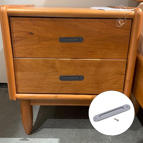 Miniatura 5 de METALLIXITY Tirador de dedo para puerta corrediza de granero (7.087 in/7.09 pulgadas), 1 unidad, mango de aleación de zinc con tornillos, para