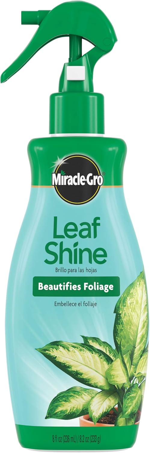 Miracle-Gro Leaf Shine Spray - For Indoor Hard-Leaved Houseplants, Cleans and Beautifies Foliage - 8 fl. oz. (2 Pack)