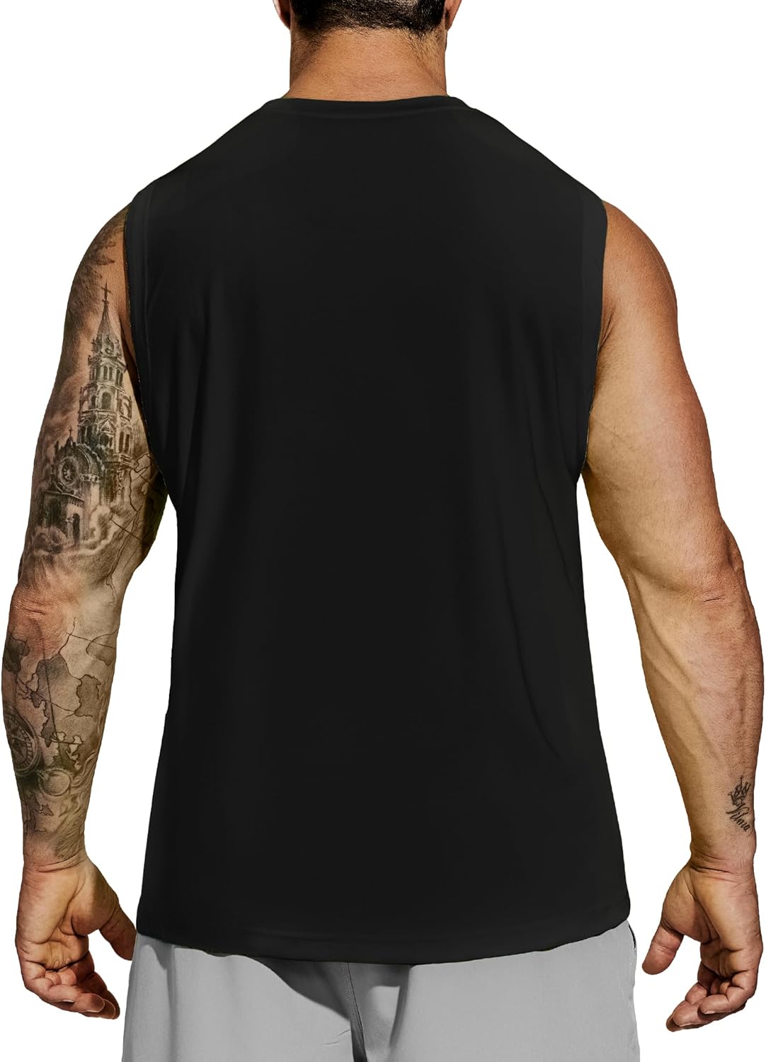 MIER Mens Workout Tank Tops Quick Dry Sleeveless UPF 50+ Muscle Tee Shirts for Athletic Gym Running Swim Beach Training - Image 2