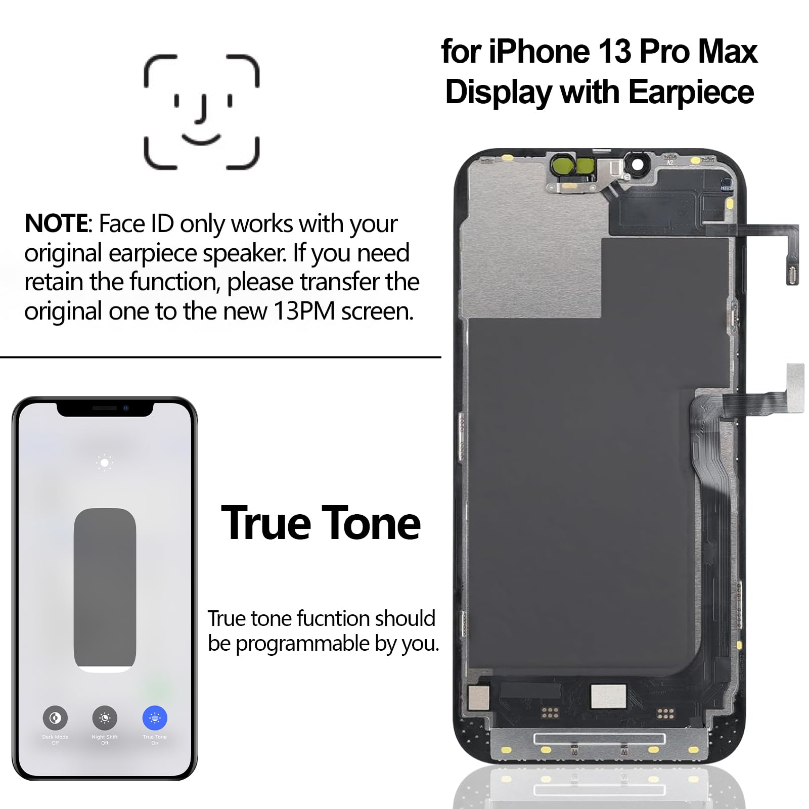 Amazon.com: for iPhone 13 Pro Max Screen Replacement Kit with