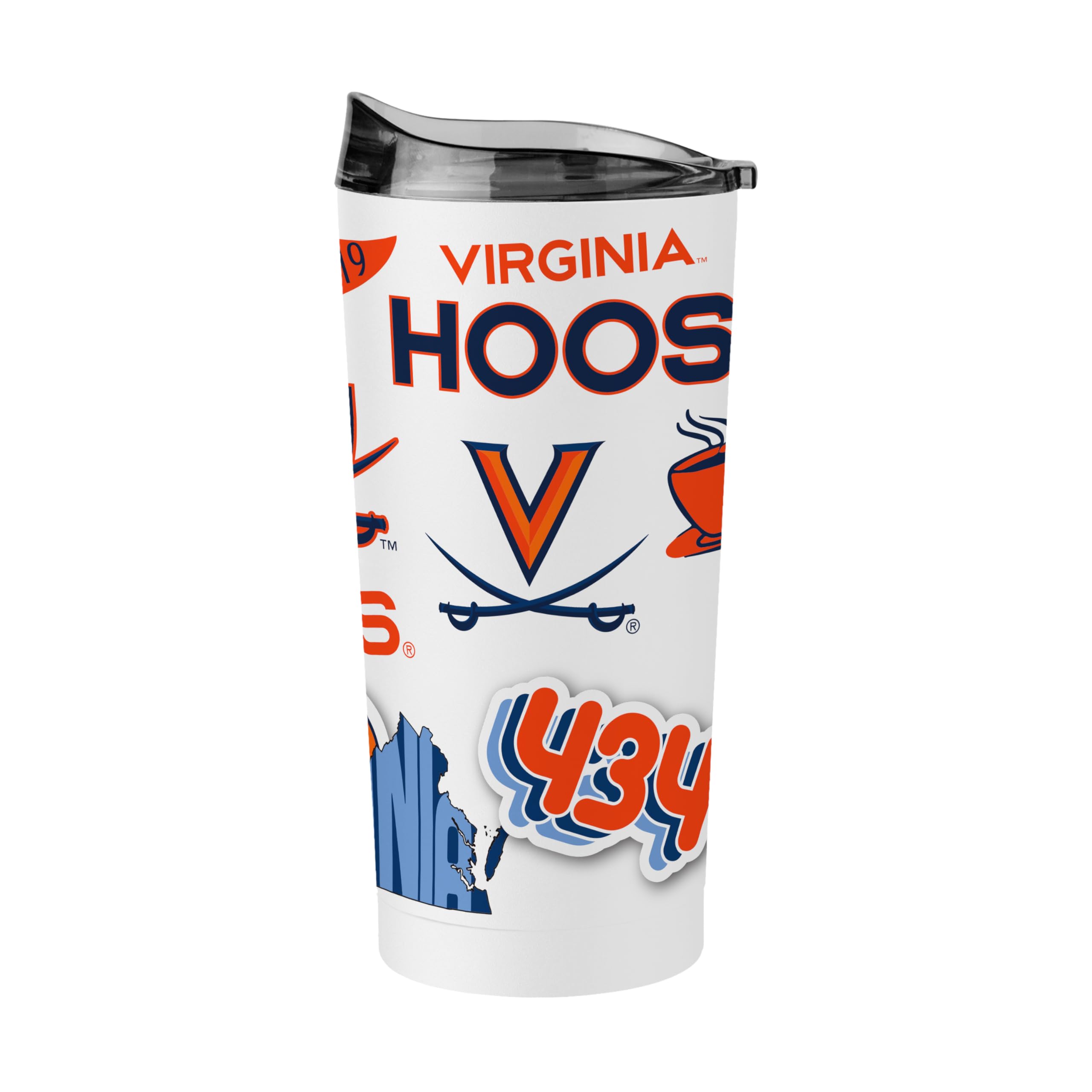 Logo Brands NCAA Native Icons 20 oz Stainless Steel Tumbler – Double Wall Vacuum Insulated