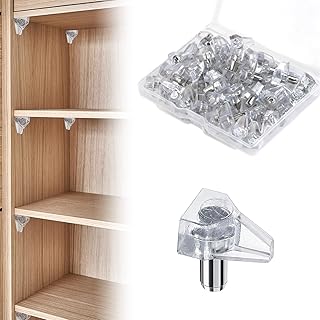 20PCS 3/16 Inch Shelf Support Pegs,5mm Clear Plastic Cabinet Shelf Pins,Shelf Supports Pins for Wood Shelving,Shelf Bracket Nail,Kitchen,Furniture,Book Shelves,Closet (20 Pcs)