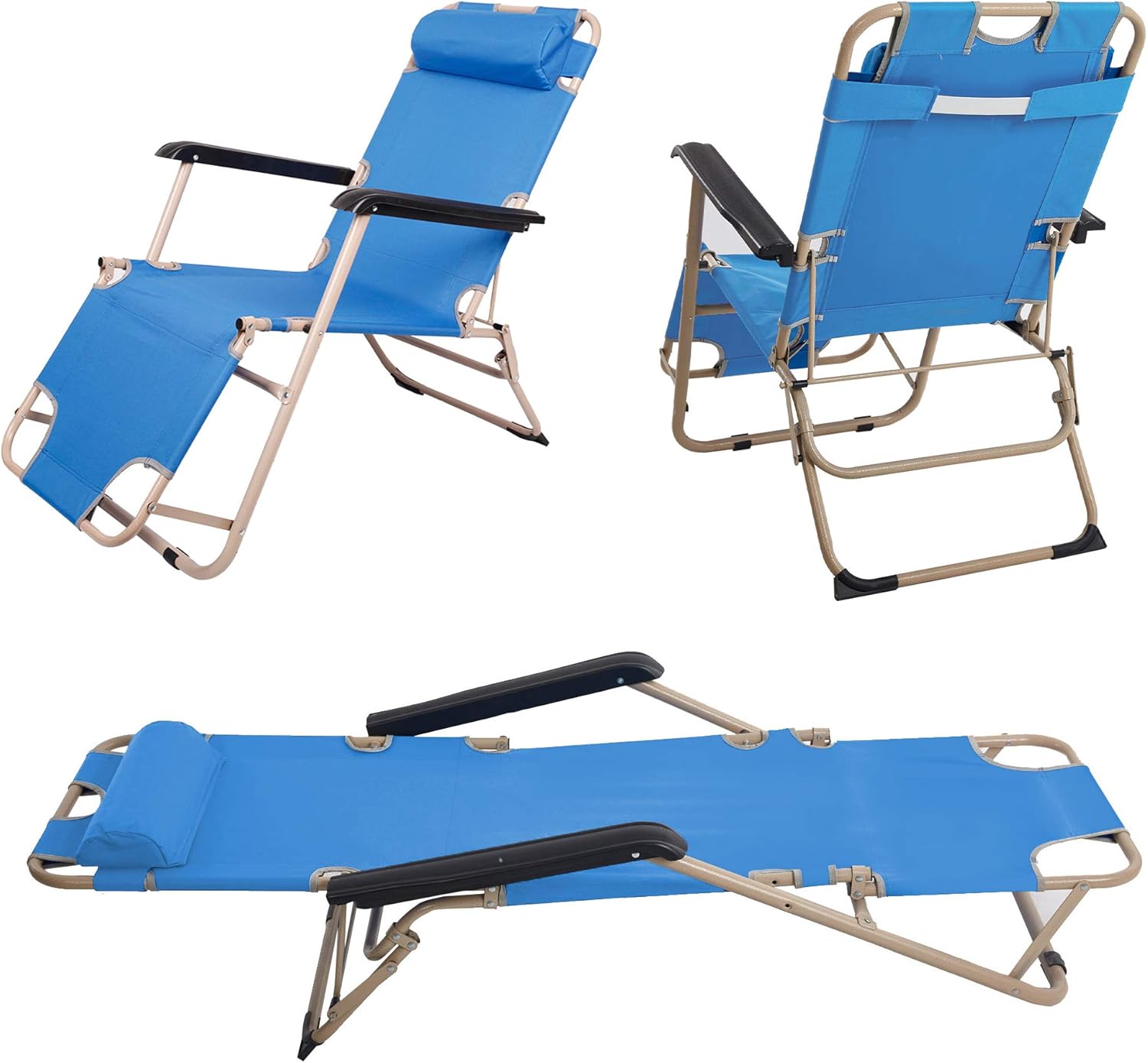 Regatta Kruza Beach Collapsable Camping Deck Chair Lounger Mens Home