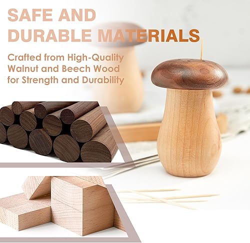 Miniatura 5 de NIIIYTYB Lindo soporte para palillos de dientes, dispensador de palillos de dientes de madera, dispensador de palillos de dientes para cosas de