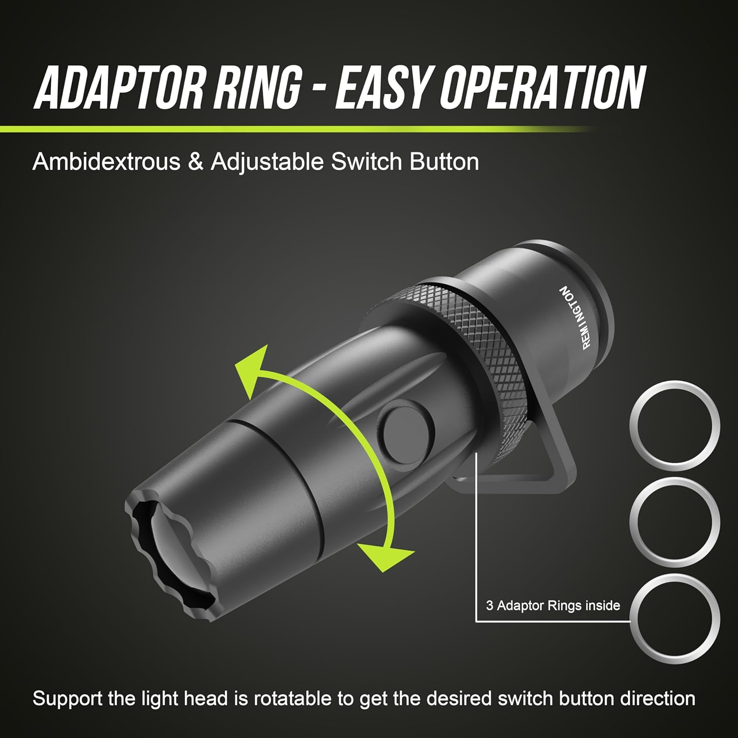 Tactical Flashlight for Remington 870 Shotgun - Low Profile Magazine Tube Cap Replacement Light | 300 Lumens LED, IPX6 Waterproof, Sling Mount | Easy Install No Clamps (Home Defense)