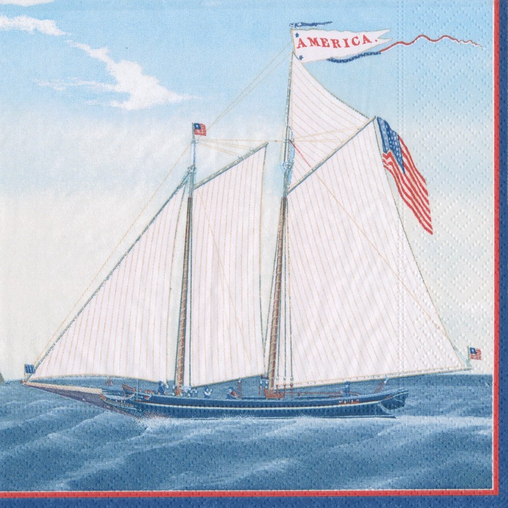 Entertaining with Caspari Maritime Paper Cocktail Napkins, Pack of 20