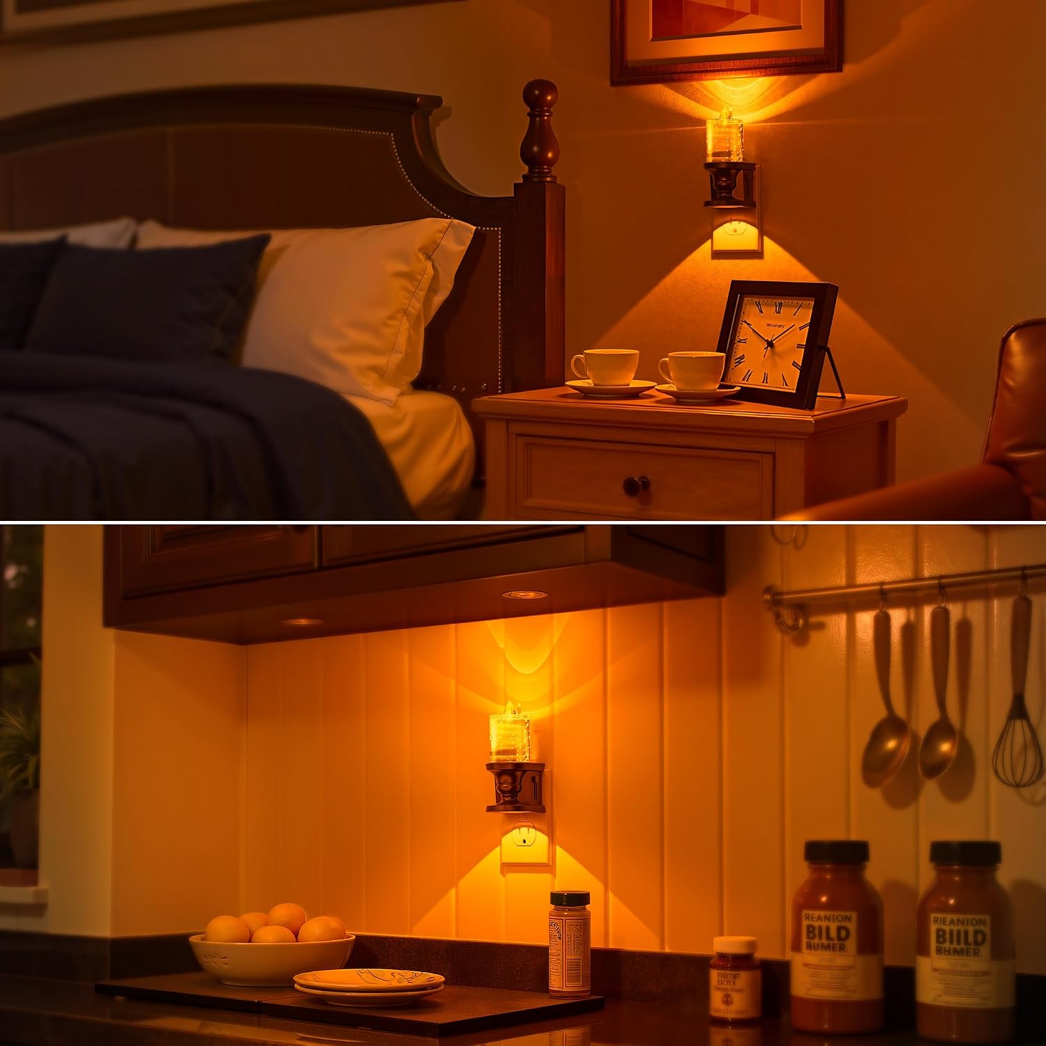 Briignite Flameless Candle Night Light, Bubble Night Lights Plug into Wall image 4