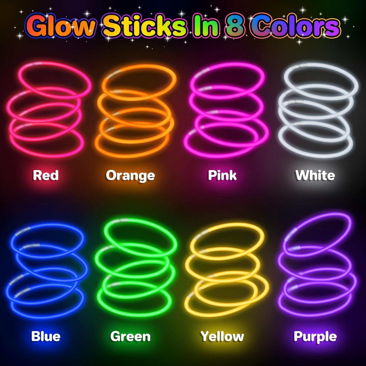 Glow Sticks Bulk Pack - Party Favors & Decorations -2 Glow Sticks Bulk Pack - Party Favors & Decorations -2