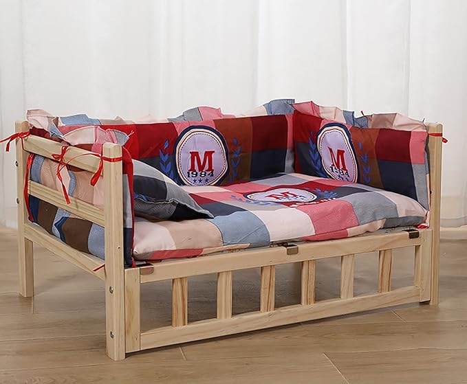 Cama Elevada para Perros y Gatos Grande 112x64x38cm con Colchón miniatura 2