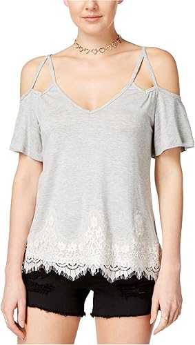 Miniatura 2 de Self Esteem - Hombro frío con dobladillo de encaje para mujer