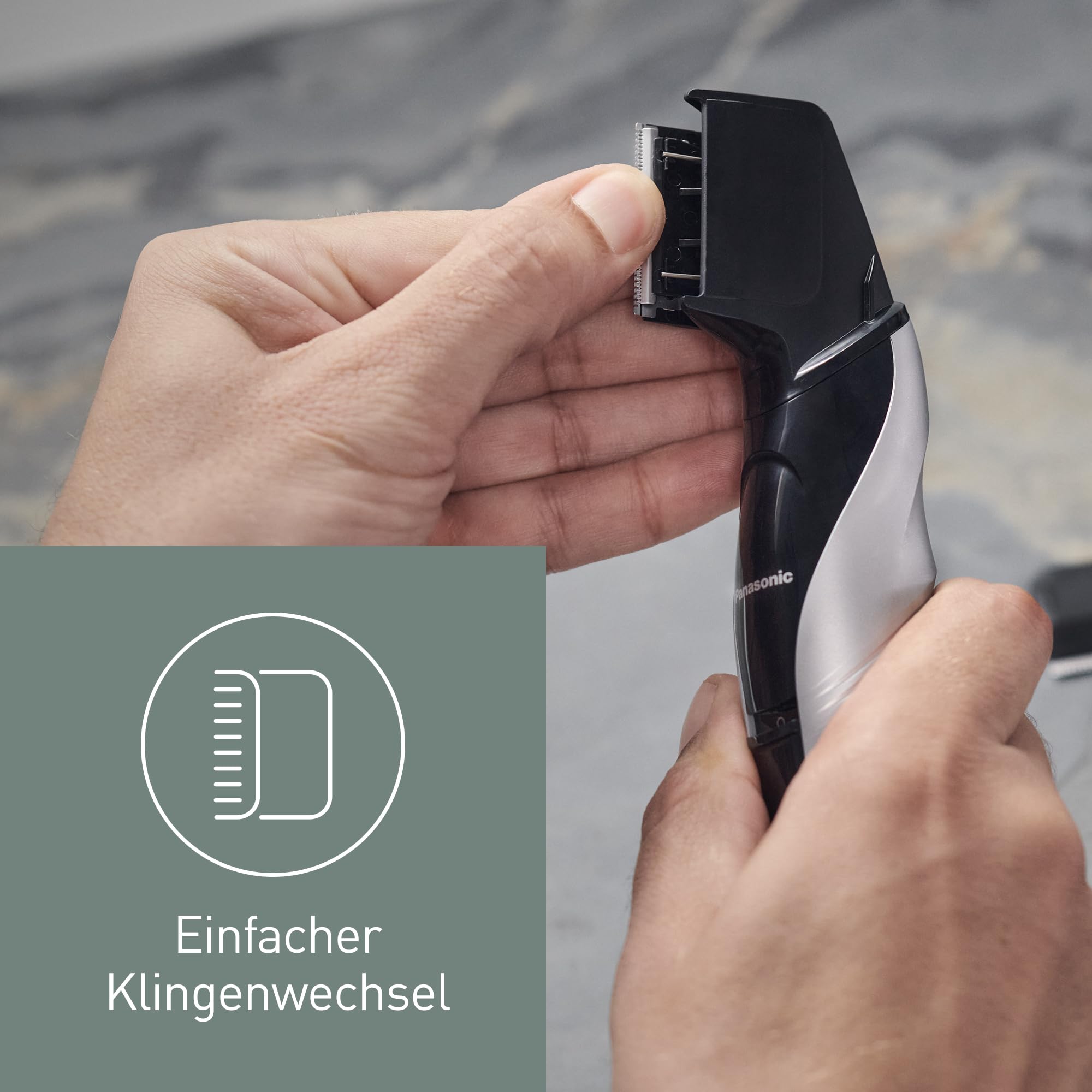Panasonic WER9500Y1361 Ersatz-Trimmerklinge für ER-GD61, ER-GD51, ER-GK80, ER-GK60 & ER-GY60 Bart- & Körperhaarschneider, japanischer Edelstahl, Bart-, Haar- und Körperhaarpflege