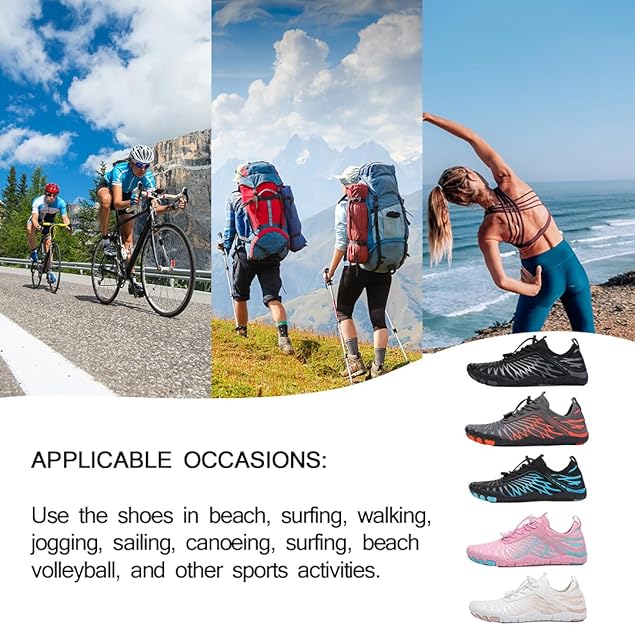 Treer Waterschoenen voor dames, duurzaam outdoor strand aqua zwemmen anti-slip blote voetschoenen sneldrogend lichtgewicht water voor strand duiken surfen wandelen moeras, roze, 39 EU Treer Waterschoenen voor dames, duurzaam outdoor strand aqua zwemmen anti-slip blote voetschoenen sneldrogend lichtgewicht water voor strand duiken surfen wandelen moeras, roze, 39 EU