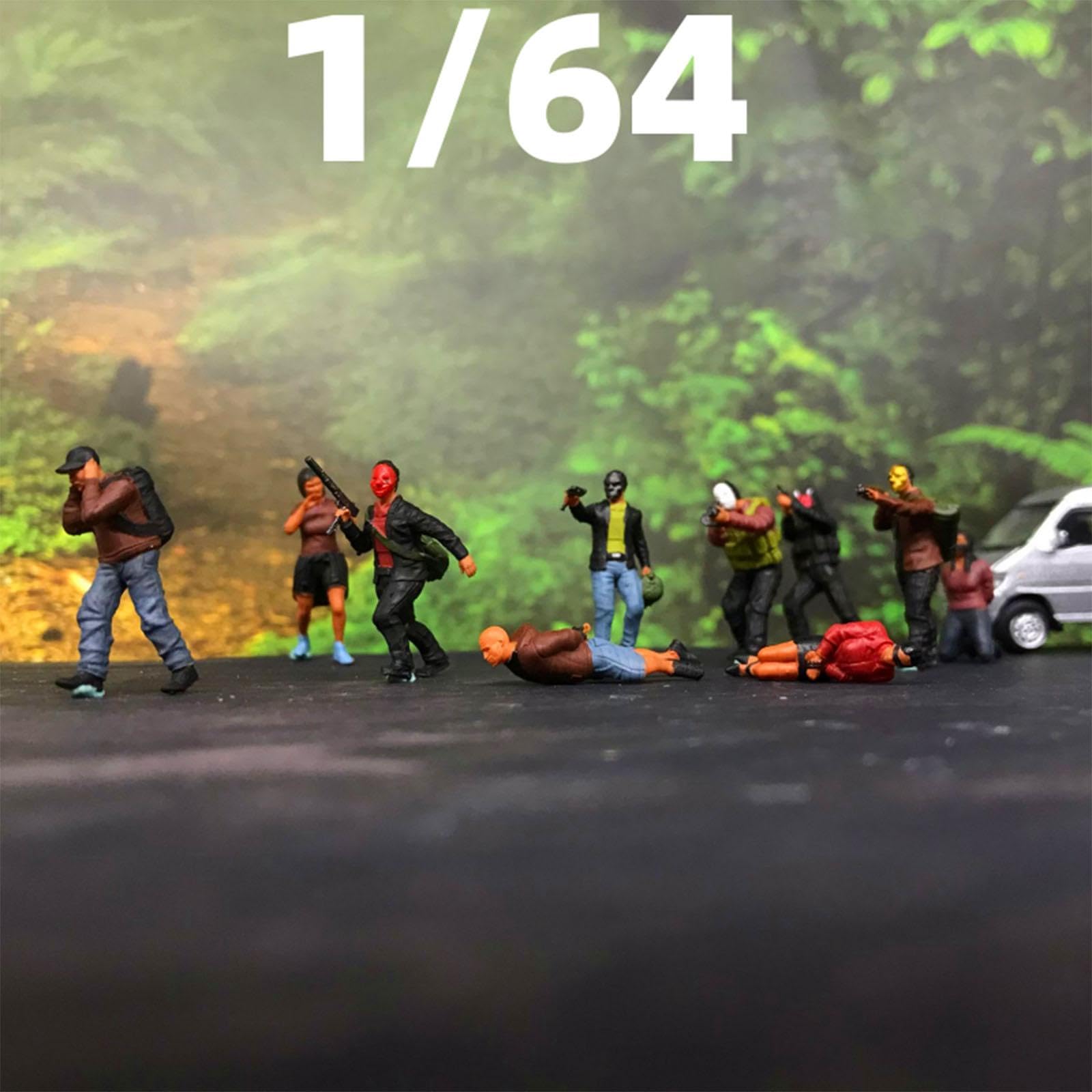5 Miniature in Resina per Diorami in 1:64. Ideali per Decorare Le Scrivanie, Ladri