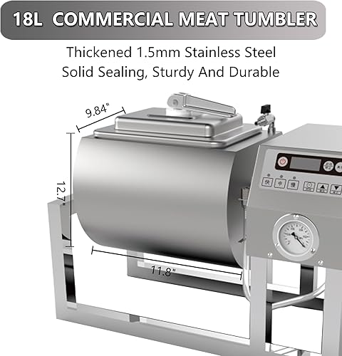 Miniatura 4 de Marinador de vaso de carne Hakka, máquina de curado al vacío, proceso de marinación rápida, 36 libras / 18 litros