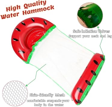 Chennyfun Water Hammock, 2 Pack Inflatable Pool Lounger