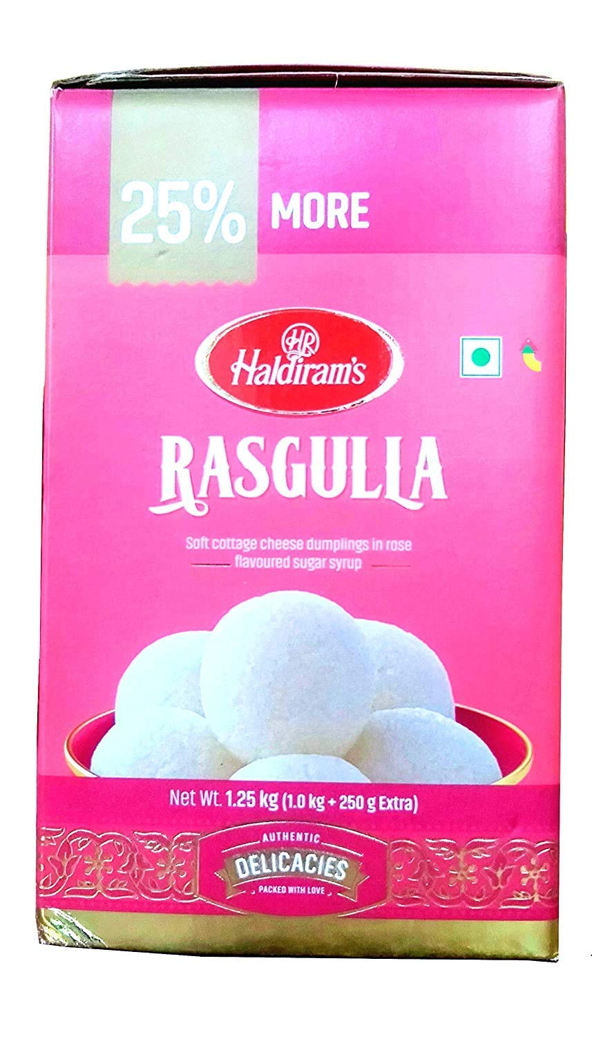 Haldiram's Gulab Jamun & Rasgulla Combo Pack 1 Kg Tin X 2 Pcs