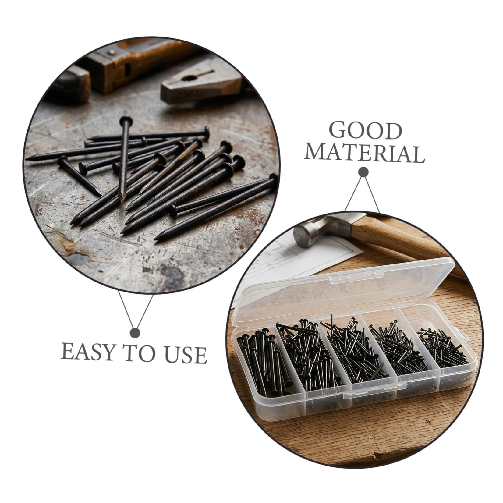 Chiodi Metallici con Dimensioni Assortite Antiscivolo per Appendere Quadri Chiodi Resistenti per Decorazioni Domestiche